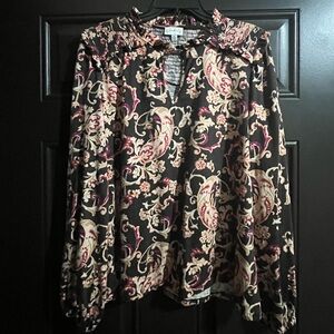 Wonderly Brown and Pink Floral Blouse